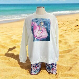 Barbie Vacay Mode Sweatshirt 3X Tie Dye Shorts 2X Set Y2K Barbiecore Retro Beach